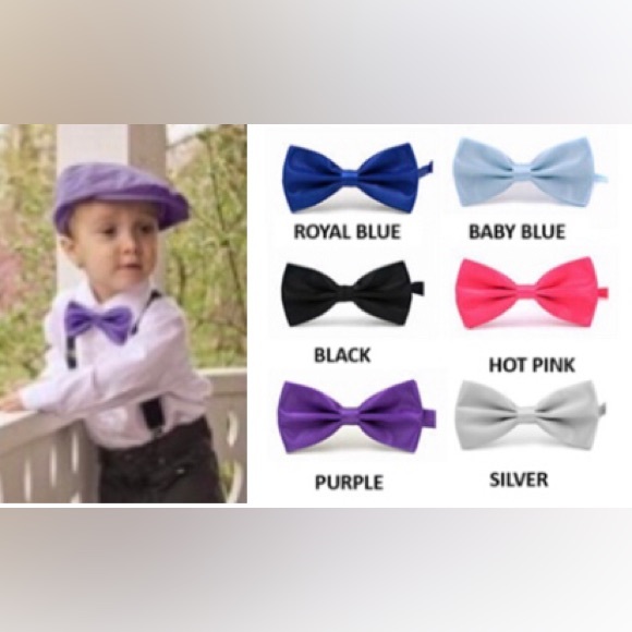 NEW Lot of 4x Satin Clip Bow-Ties - Adjustable - Multiple Colors Available! - Picture 2 of 11